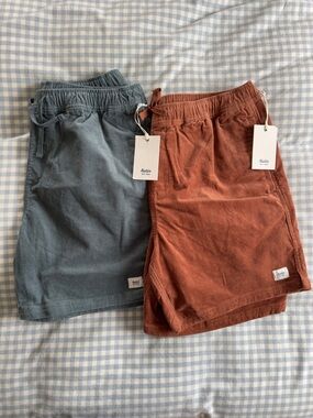Katin Corduroy Shorts Bundle NWT Size Large Blue & Brown Surf Casual Summer
